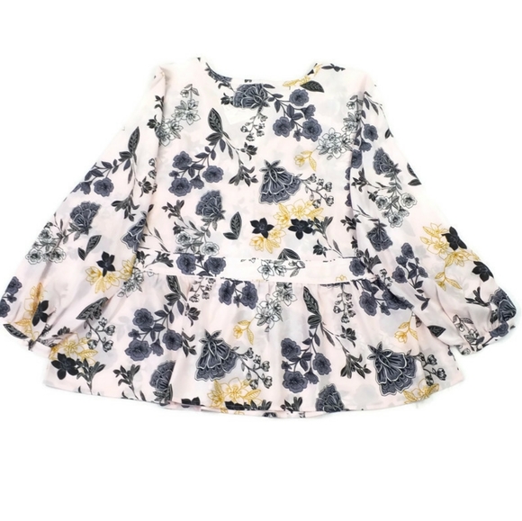 Loft Plus Pink Floral Print Long Sleeve Semi Sheer Blouse Womens Size 22 - Picture 15 of 16